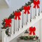 6PCS Large Red Christmas Bows,11 x 8 Inches PVC Velvet Christmas Wreath Bows for Xmas Tree Party Decoration